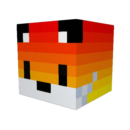AkiSora Minecraft avatar head, 3D render