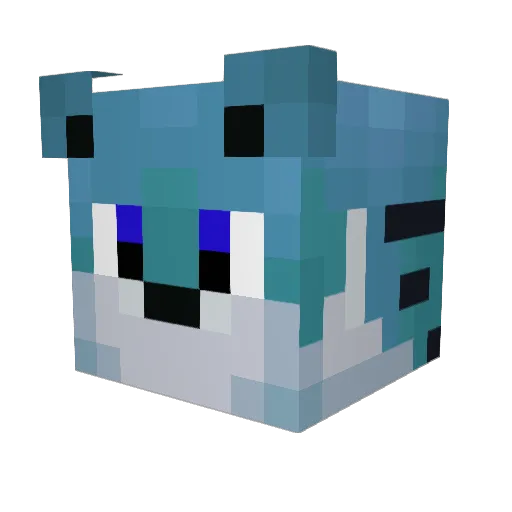 AkiTheFullXD Minecraft avatar head, 3D render