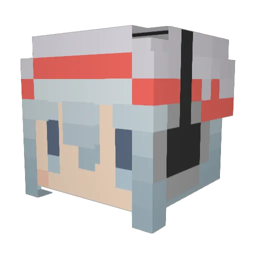 Aki_0908 Minecraft avatar head, 3D render