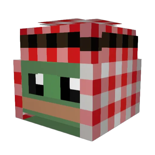 AkiaRyu Minecraft avatar head, 3D render