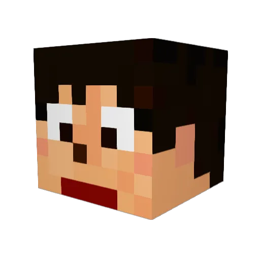 Akicra0710 Minecraft avatar head, 3D render