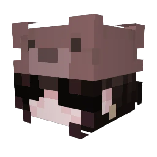 Akidana Minecraft avatar head, 3D render