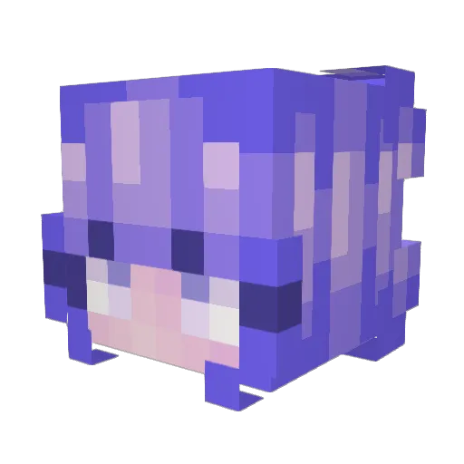 Akiensha Minecraft avatar head, 3D render