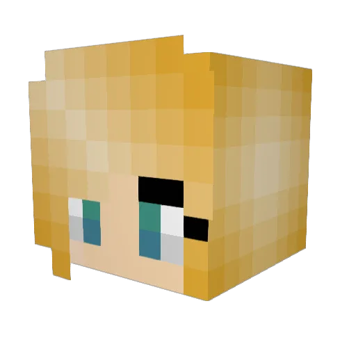 Akii_chan Minecraft avatar head, 3D render