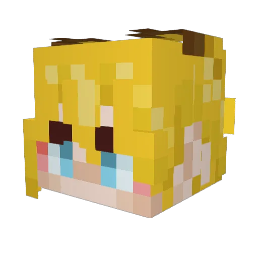 Akiii910 Minecraft avatar head, 3D render