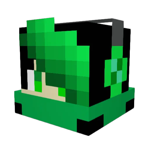 Akiim10 Minecraft avatar head, 3D render