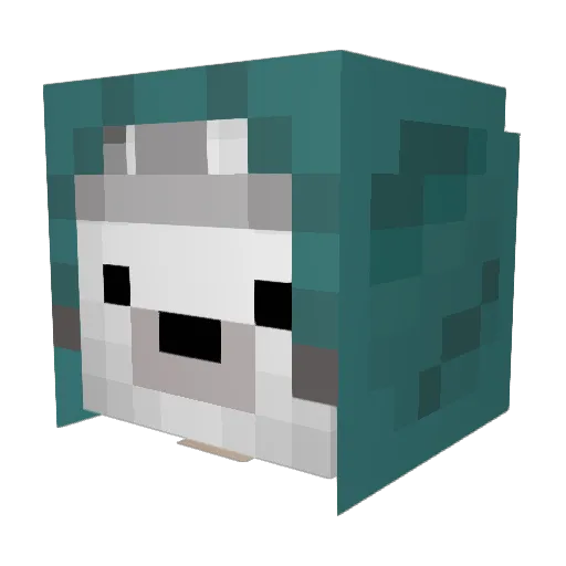 Akiiora Minecraft avatar head, 3D render