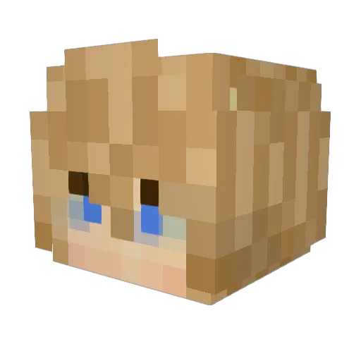 Akijir0 Minecraft avatar head, 3D render