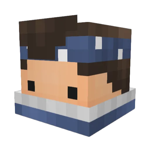 Akijo Minecraft avatar head, 3D render