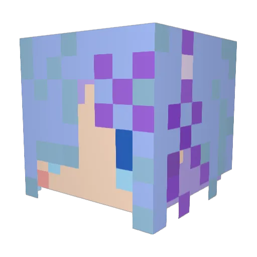 Akikaze666 Minecraft avatar head, 3D render