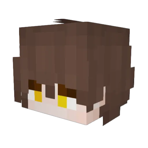 Akiko_Niki Minecraft avatar head, 3D render