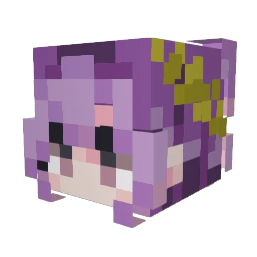 Akikuo Minecraft avatar head, 3D render