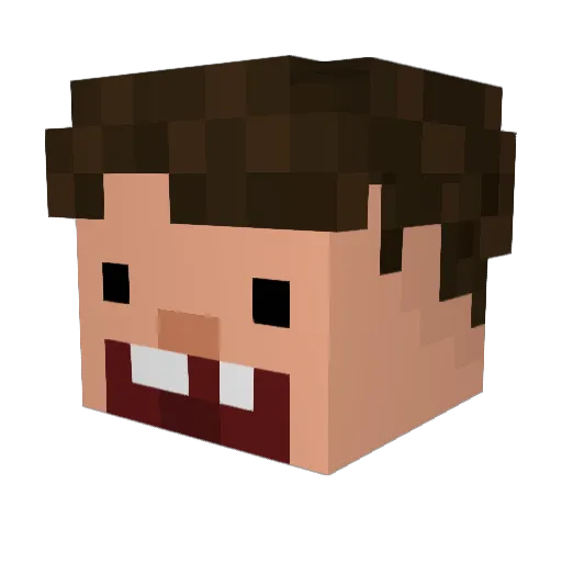 AkilesGamer28 Minecraft avatar head, 3D render