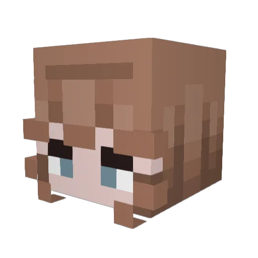 Akilosaurus Minecraft avatar head, 3D render
