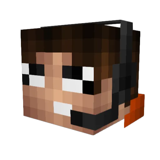 AkimCraft33 Minecraft avatar head, 3D render