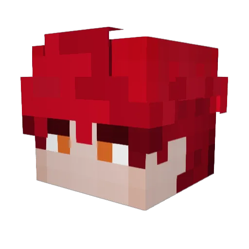 AkimaGOD Minecraft avatar head, 3D render
