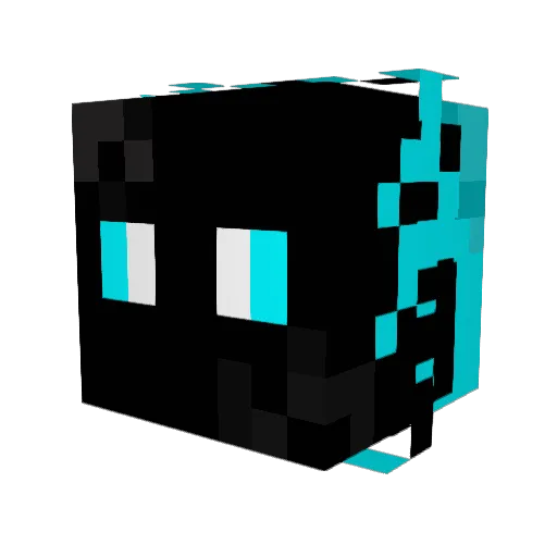 Akimates Minecraft avatar head, 3D render