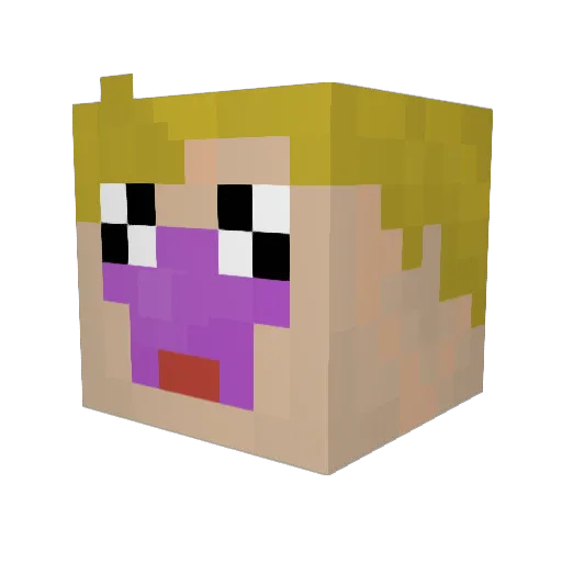 AkimboSlices Minecraft avatar head, 3D render