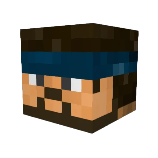 AkimboSplice Minecraft avatar head, 3D render