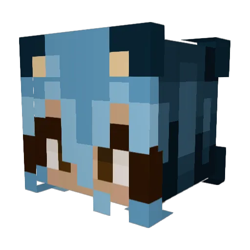 Akimitsu16 Minecraft avatar head, 3D render