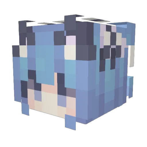 AkimotoKhet Minecraft avatar head, 3D render