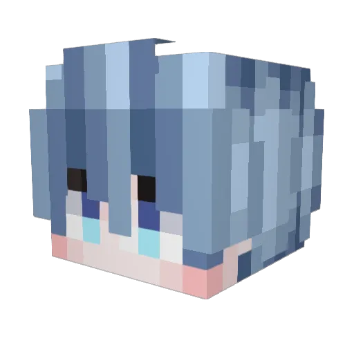 AkimotoSB Minecraft avatar head, 3D render