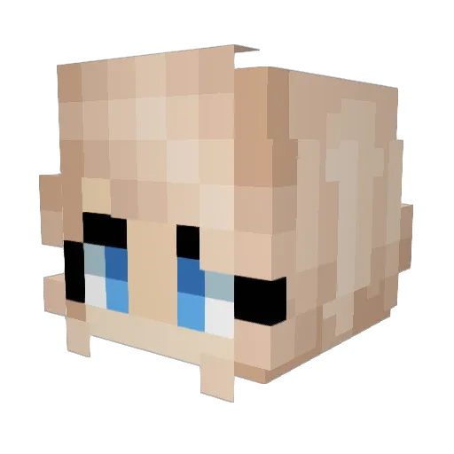 Akina03 Minecraft avatar head, 3D render