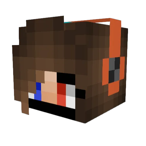 Akinface Minecraft avatar head, 3D render