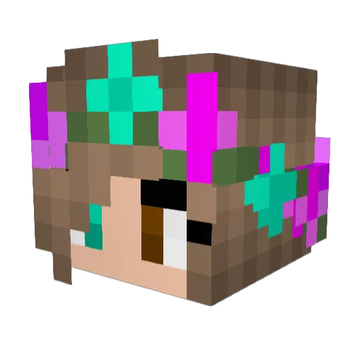 Akinorev Minecraft avatar head, 3D render