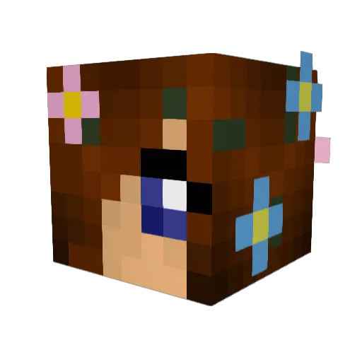 Akinouk Minecraft avatar head, 3D render