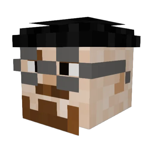 Akintos Minecraft avatar head, 3D render