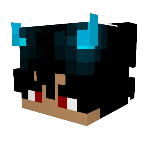 Akira69K Minecraft avatar head, 3D render