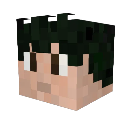 AkiraAva Minecraft avatar head, 3D render