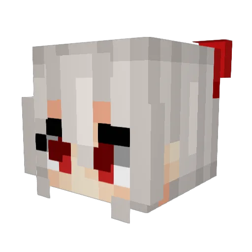 AkiraDM Minecraft avatar head, 3D render