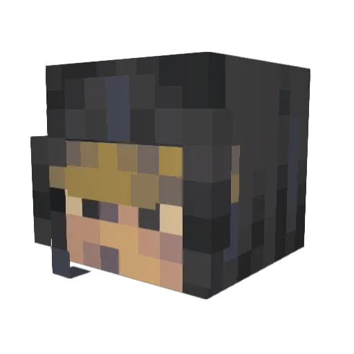 AkiraDrak3 Minecraft avatar head, 3D render