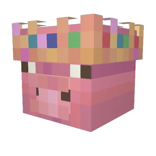 AkiraFks Minecraft avatar head, 3D render