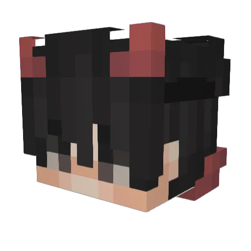 AkiraHaruMC Minecraft avatar head, 3D render