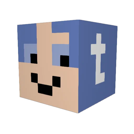 AkiraJaded Minecraft avatar head, 3D render
