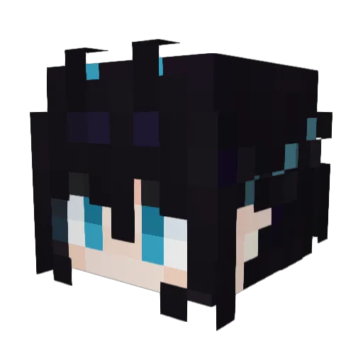 AkiraKisaragi Minecraft avatar head, 3D render
