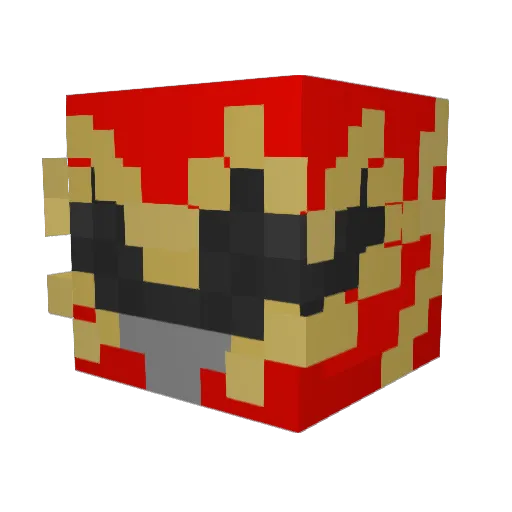 AkiraMC Minecraft avatar head, 3D render