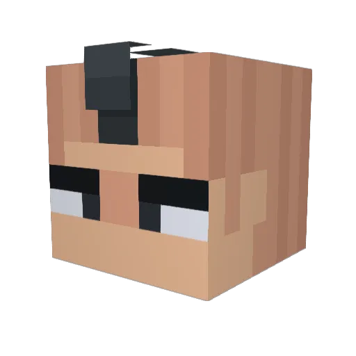 AkiraVillain Minecraft avatar head, 3D render