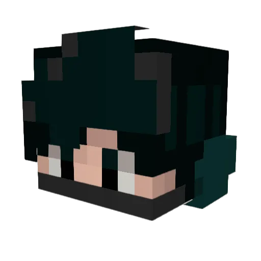 AkiraYago Minecraft avatar head, 3D render