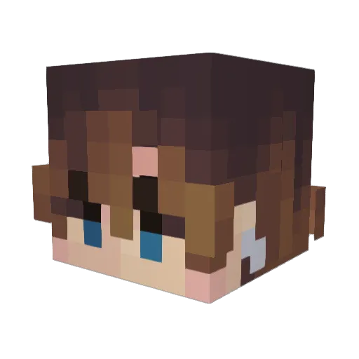 AkiraYuki2103 Minecraft avatar head, 3D render