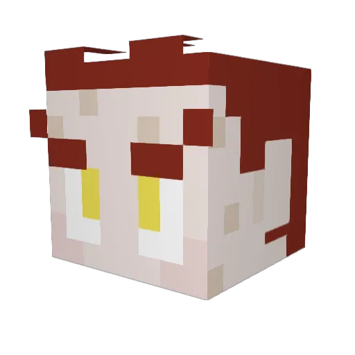 Akira_Fire Minecraft avatar head, 3D render
