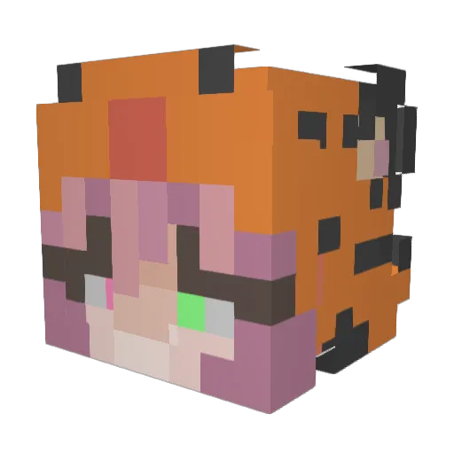 Akira_Gearing Minecraft avatar head, 3D render