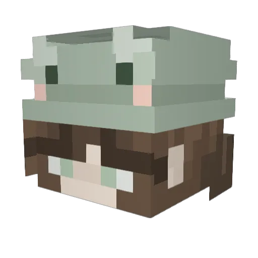 Akira_Kazu Minecraft avatar head, 3D render