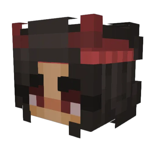 AkirachanHD Minecraft avatar head, 3D render