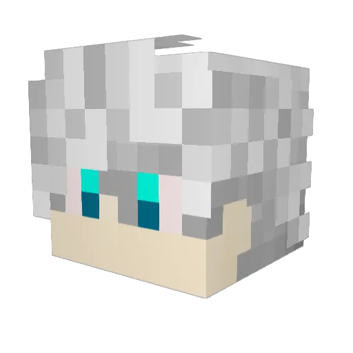 Akiramos Minecraft avatar head, 3D render