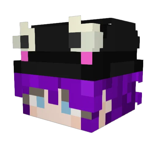 Akirashiyo Minecraft avatar head, 3D render