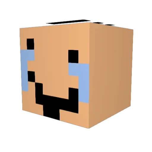 Akirayeeet Minecraft avatar head, 3D render